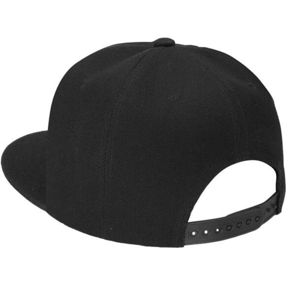 Flat Bill Snapback Hat Solid Color Adjustable Cap Hip Hop Streetwear Style - Picture 3 of 6